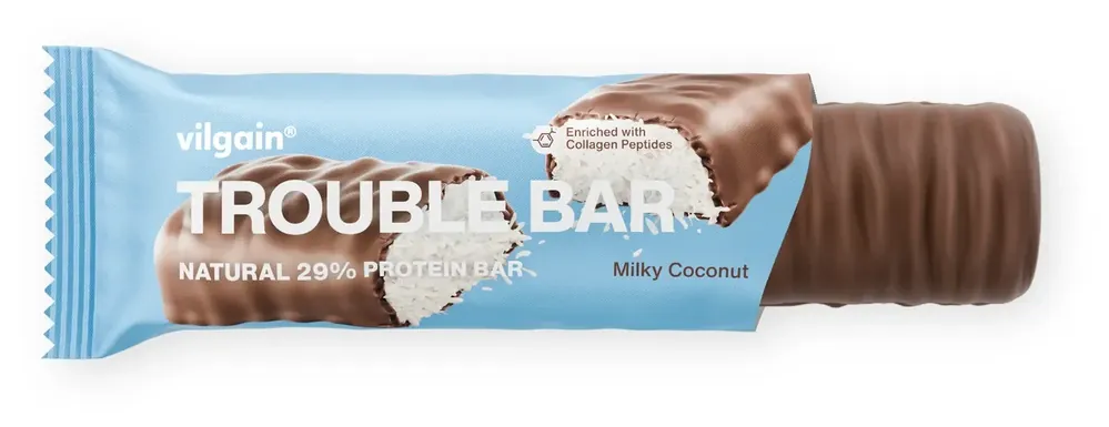 Vilgain Trouble Protein Bar - Kokos s mléčnou čokoládou 55 Top Prodej