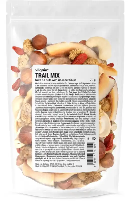 Autentický Vilgain Trail Mix - kokos 70