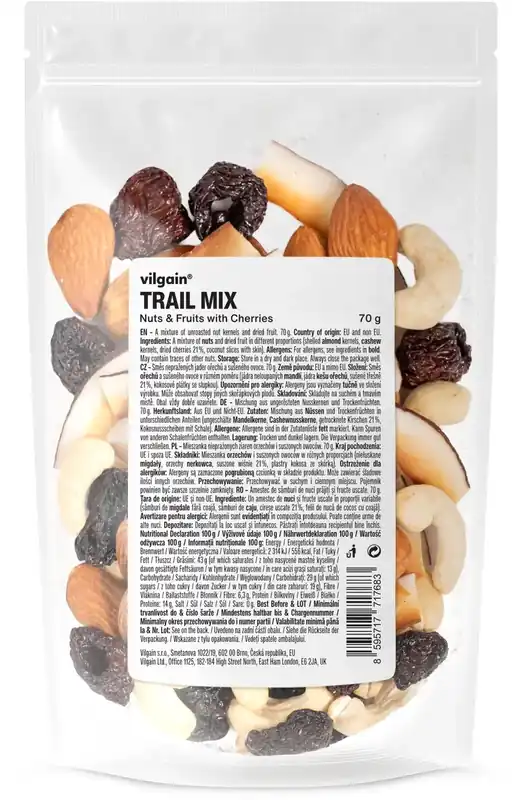 Ověřený Vilgain Trail Mix - třešeň 70