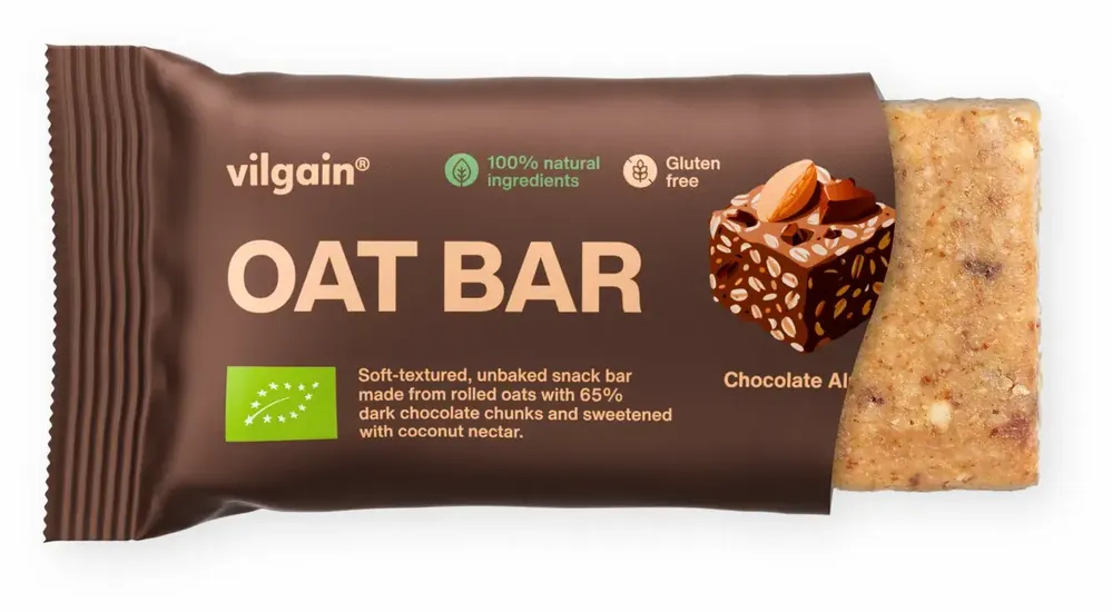 Vilgain Oat Bar BIO - mandle a čokoláda 50 Novinka