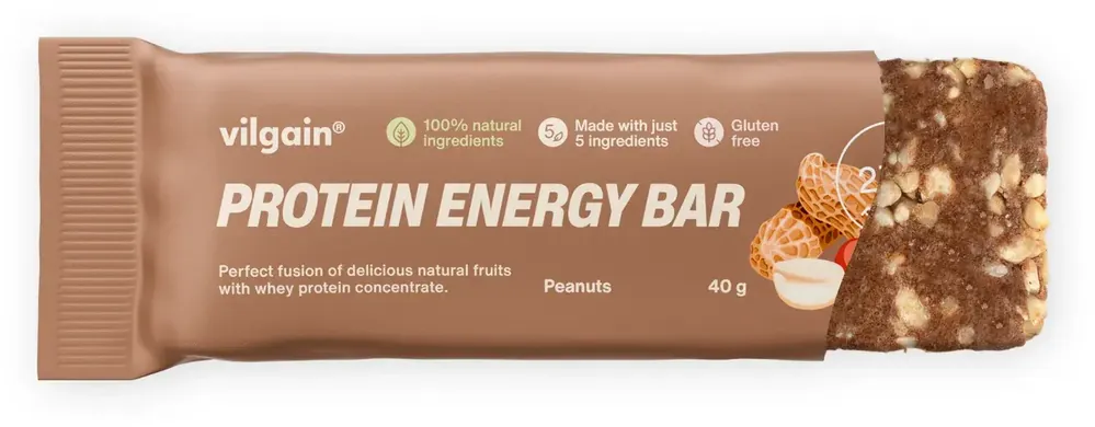 Vilgain Protein Energy Bar - arašídy 40 g Akce