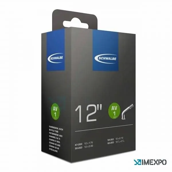 Schwalbe Duše 12" AV1 45/45 47/62-203 auto-ventilek Oblíbený
