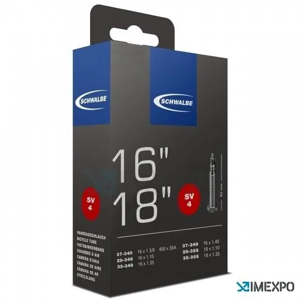 Schwalbe Duše 16/18" SV4 37/28-340/355 galuskový ventilek Kup Teď