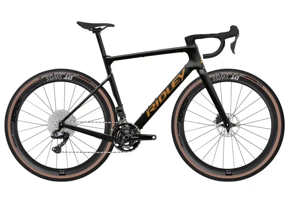 Nízká Cena Gravel kolo RIDLEY ASTR GRX800 Di2 Black Metallic/Bronze Gold M - Velikost M