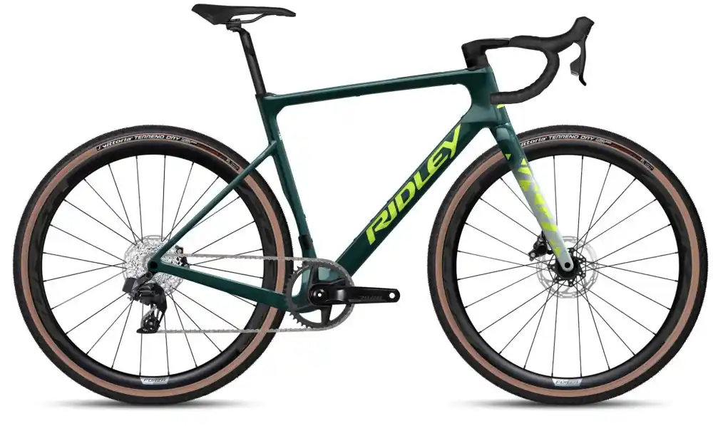 Gravel kolo RIDLEY kolo ASTR Rival XPLR Storm Green Metallic/Lime Green M - Velikost XS Hit Sezóny