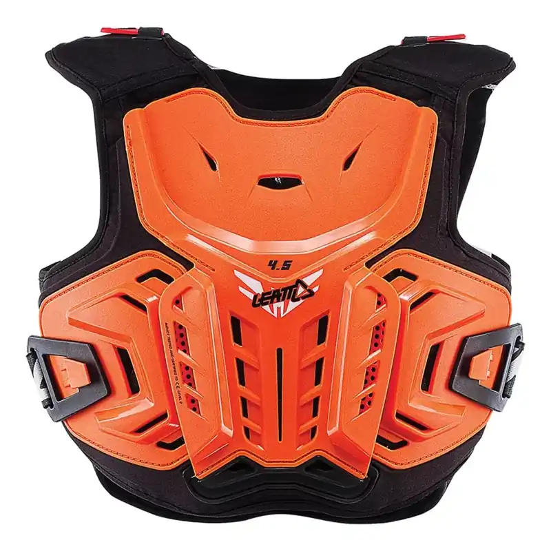 Vysoce Kvalitní Leatt chránič tela Chest Protector 4.5 JR, Org/Wht - Varianta S/M 134-146cm Jr
