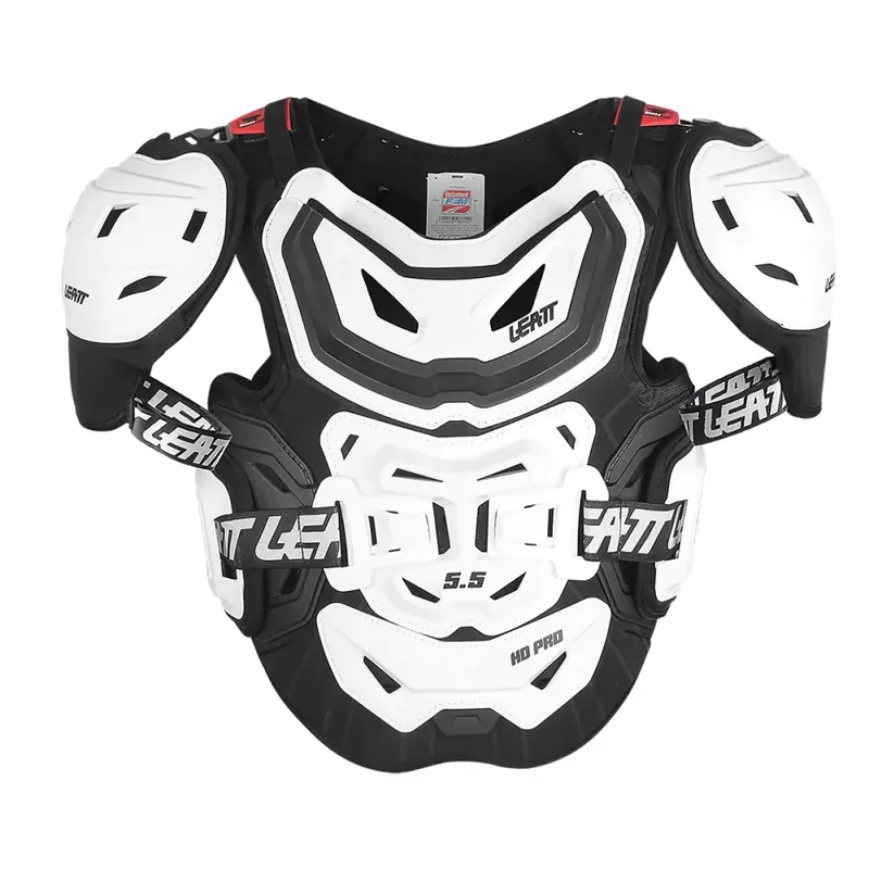 Vysoce Kvalitní Leatt chránič tela Chest Protector 5.5 Pro HD, biely - Varianta Adult – 70-90kg (154-198lbs)
